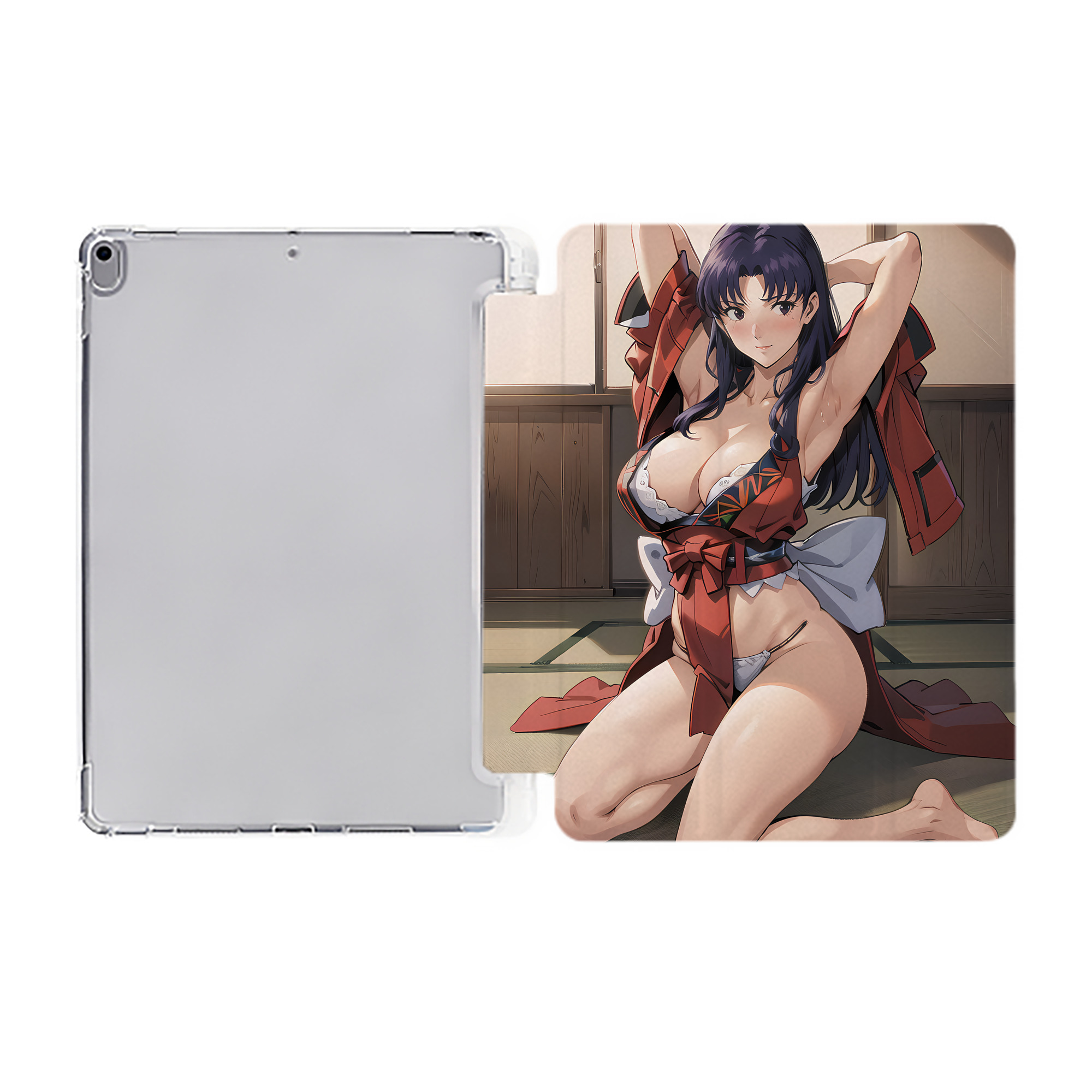 （画像用） EVA 新世紀エヴァンゲリオン IPad ケース ペン収納付き 三つ折りスタンド PUレザー×シリコン 対応機種9.5/10.5/10.9インチ